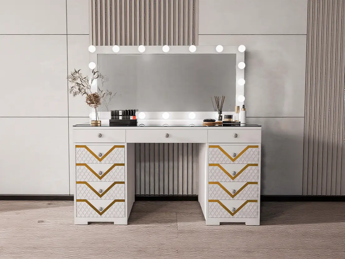 Yifan Furniture Metal Vanity Table Directly Sale 2
