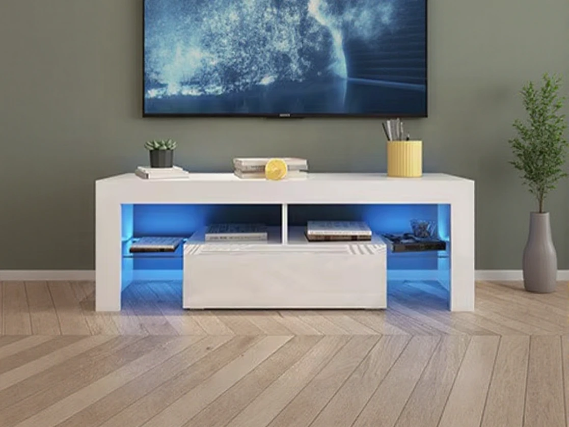 RGB LED LED illuminé TV Stand pour le salon avec un éclairage dynamique 1