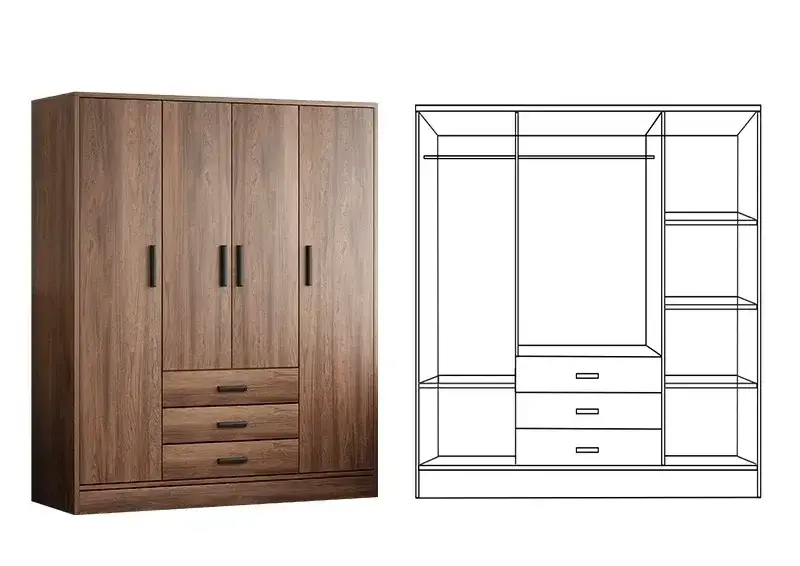 Hot Sale Wardrobe with Drawers Company 2