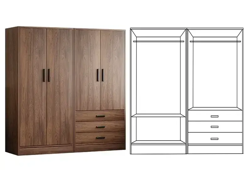 Hot Sale Wardrobe with Drawers Company 3