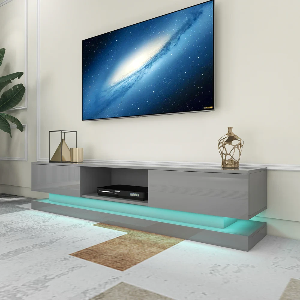 RGB LED Illuminated TV Stand /tv cabinet for Living Room with Dynamic Lighting 1