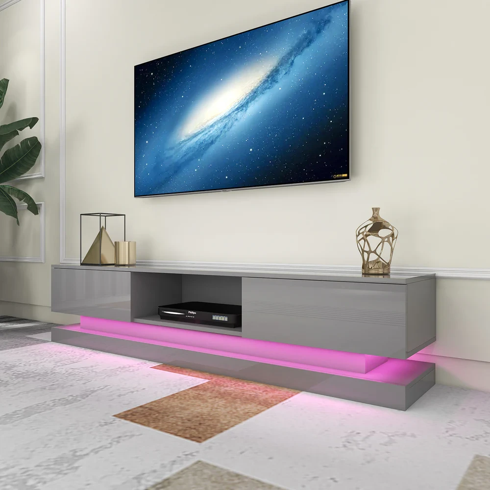 RGB LED Dynamic Lighting Illuminated TV Stand /tv cabinet for Living Room 1