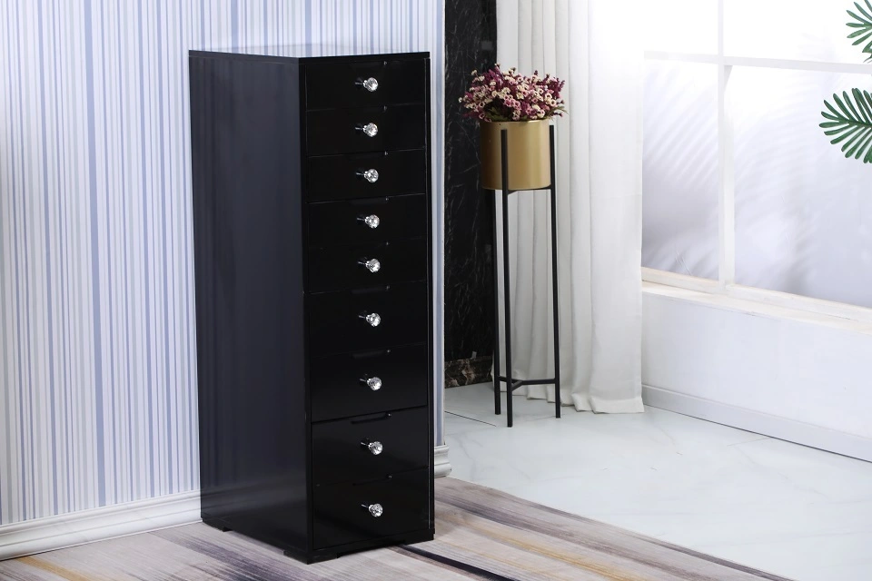 Modern Hollywood Chest of Drawers Cabinet with 9 Drawer Storage Dresser Table Side Cabinet 1