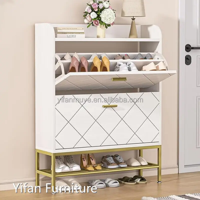Living Room Furniture Oak Shoe Rack Supply 1