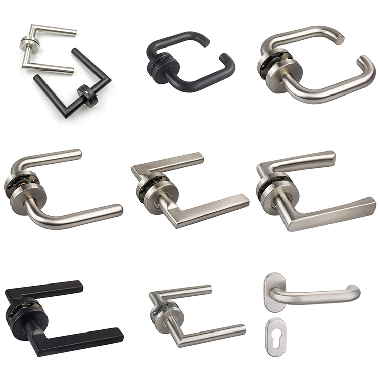 Lever Door Handles Indoors Modern Stainless Steel 1