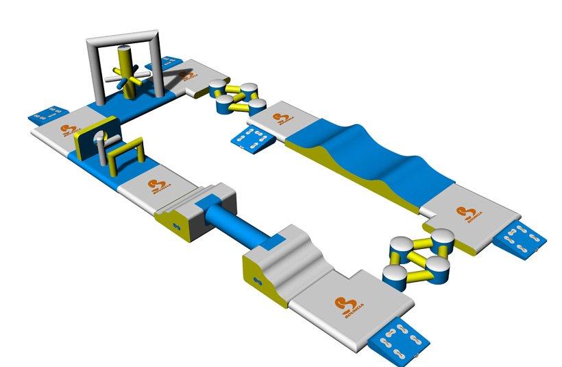 inflatable pool obstacle