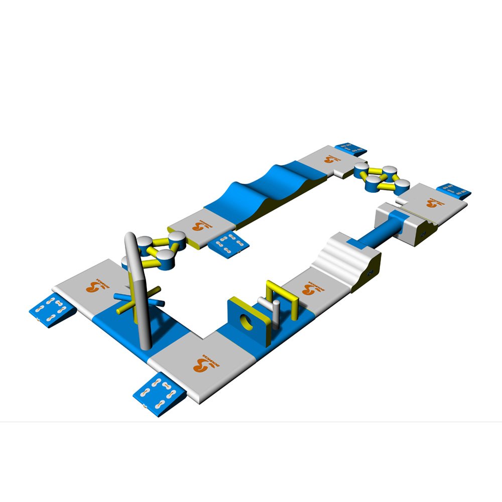 Bouncia  Inflatable Floating Water Obstacle Course For Pool Mini Inflatable Water Park image4