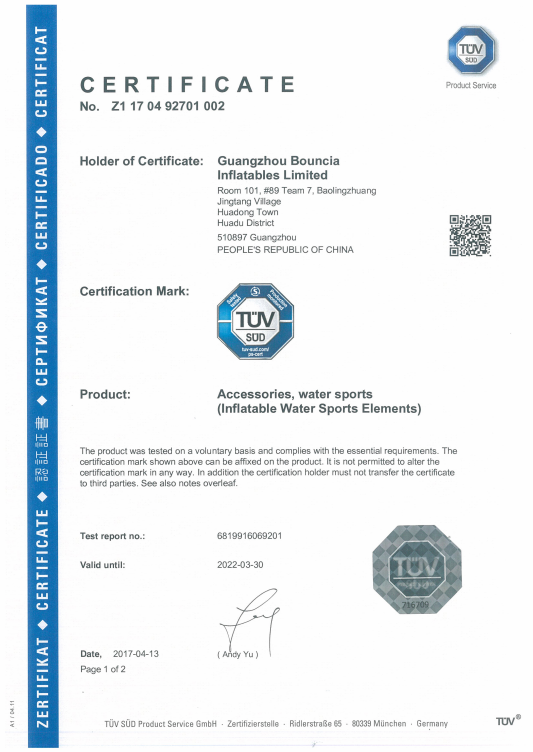 Bouncia -Durable Inflatable Climbing Wall With Tuv Certificate | Water Park Equipment-6