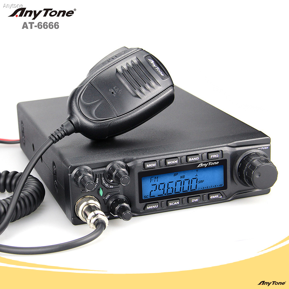 AnyTone AT6666 CB Radio - 60W Power, AM/FM/SSB - High