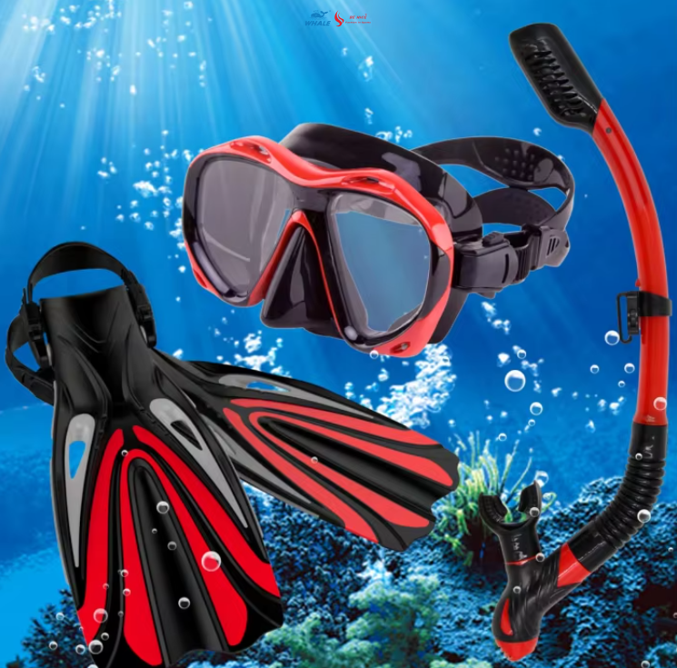 Scuba Dive Mask Set with Fins