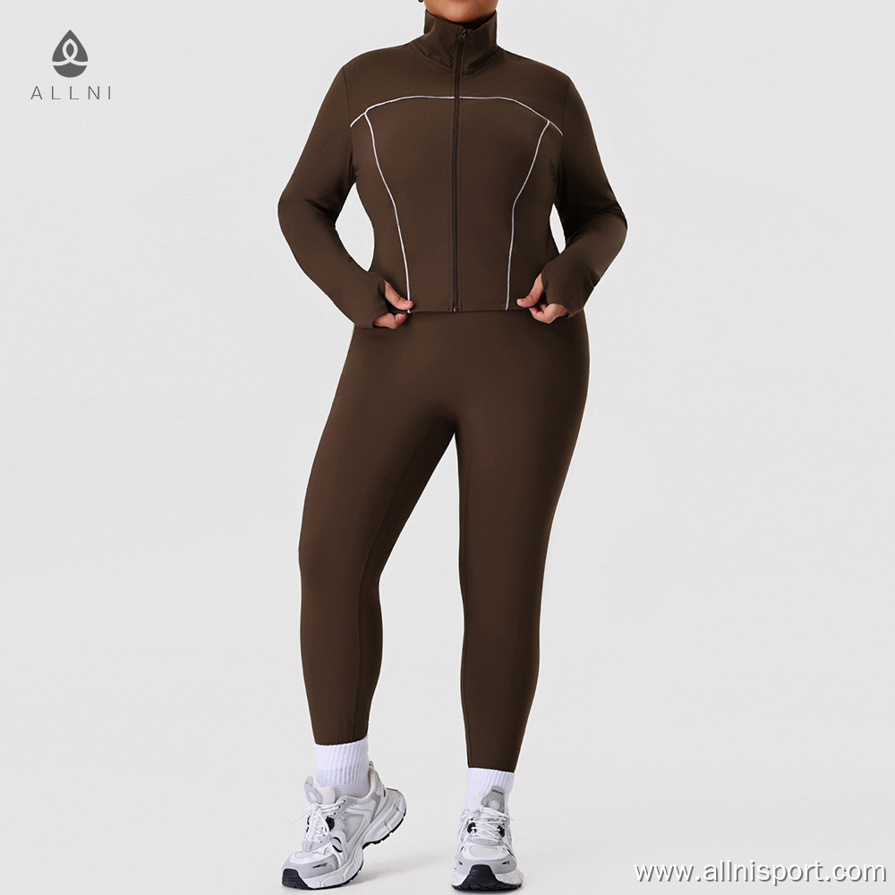 カスタムプラスサイズヨガパンツセット - 高伸縮性タイトスリミング