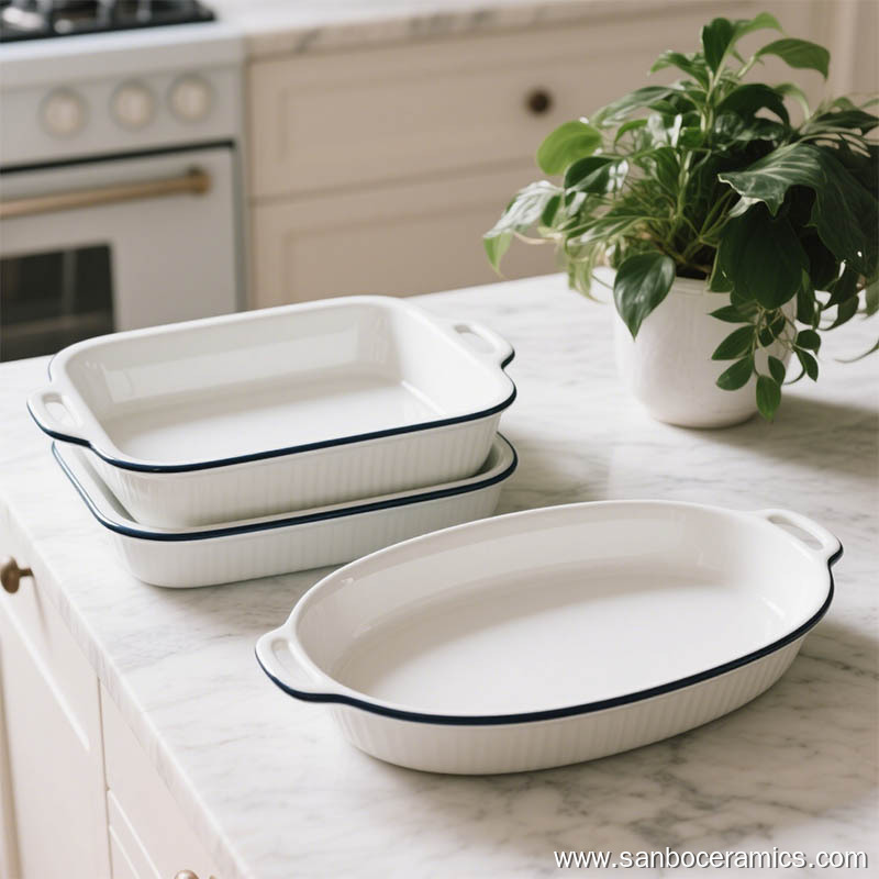 Luxury Ceramic Baking Pan Set of 3 – Eco-Friendly, Anti-Scald & Perfect ...