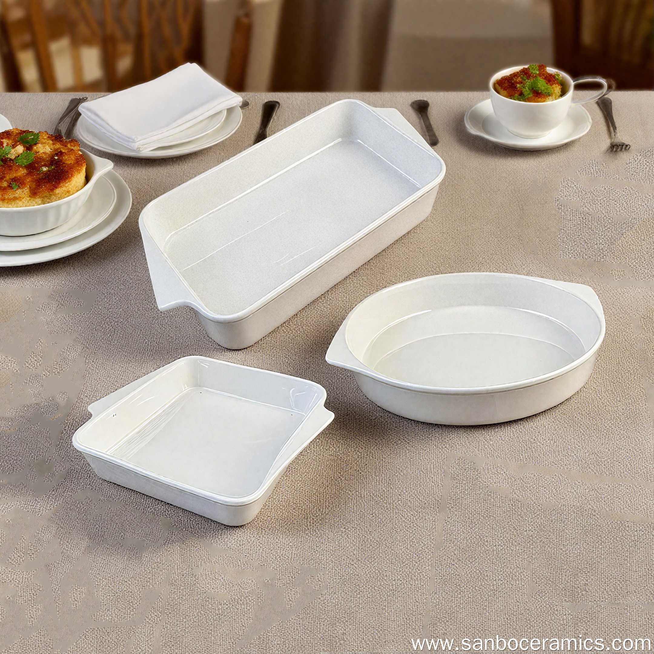 White Gold Ceramic Set