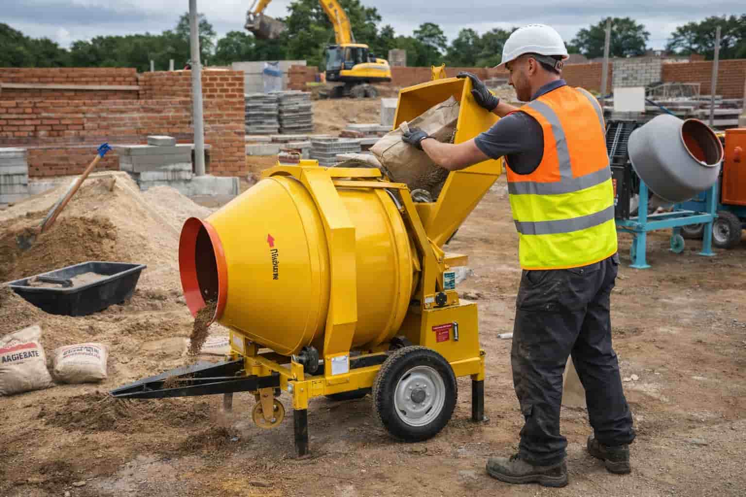  otu esi-eme ihe-ngwakọta simenti-arụ ọrụ onye ọrụ-na-ebu ihe-n'ime ihe-ngwakọta odo odo