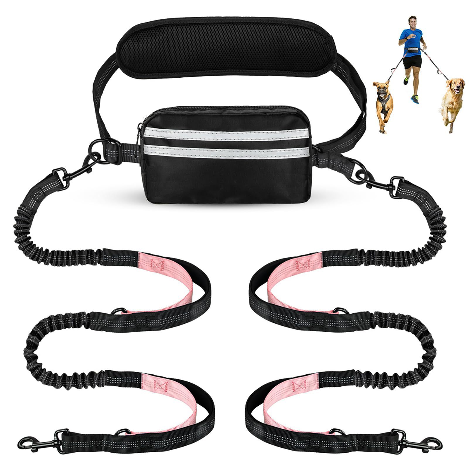 Reflektierende Hundeleine Mit Gepolstertem Griff – Nylon, 2,5 Cm Breit, Für Kleine Bis Große Hunde