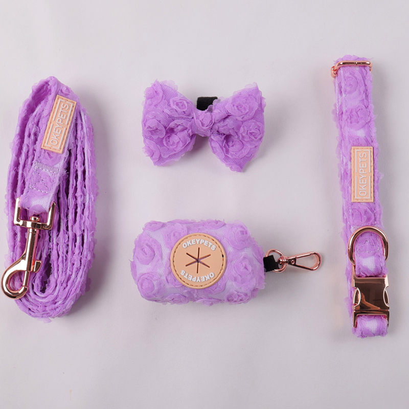 GW限定値下げ　hug pierce k10 2個セット OKEYPETS フラワークロシェット犬用ハーネスセット 犬用首輪 犬
