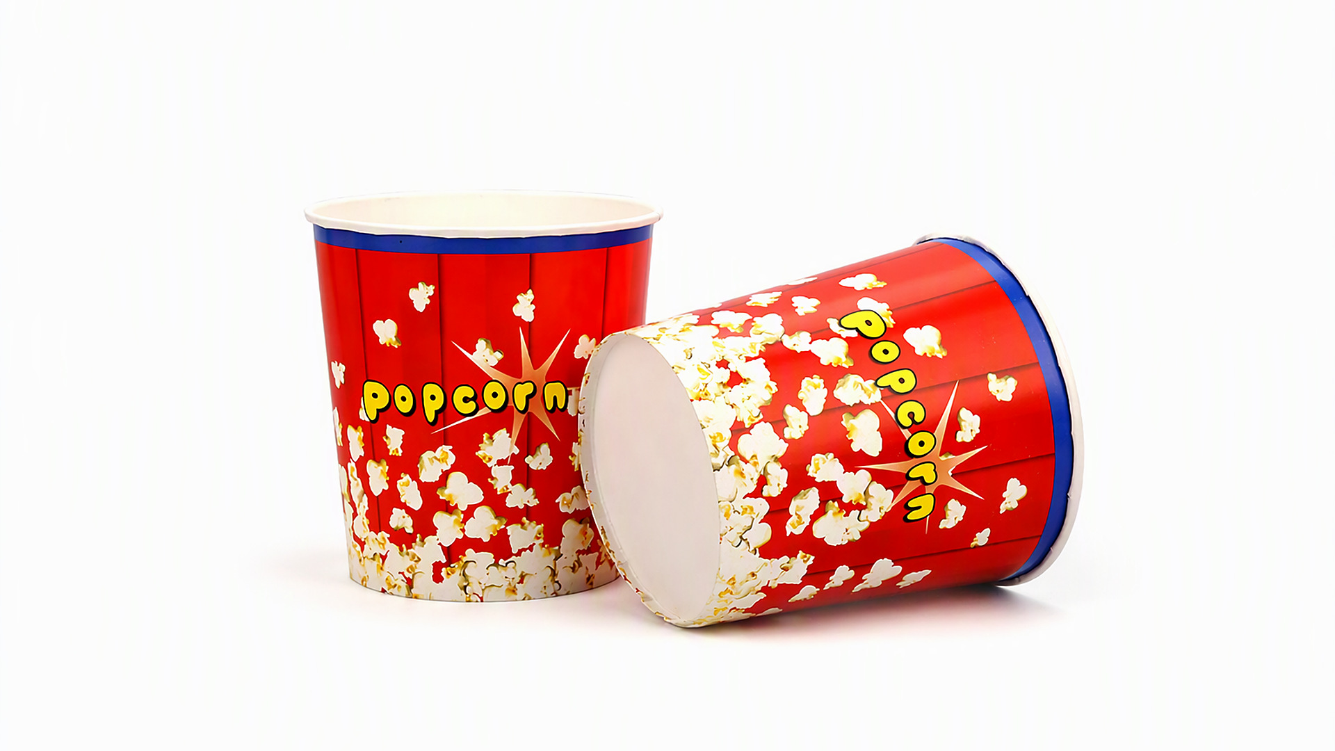 KaiLai custom printed paper popcorn bucket for cinema and takeaway snack service
