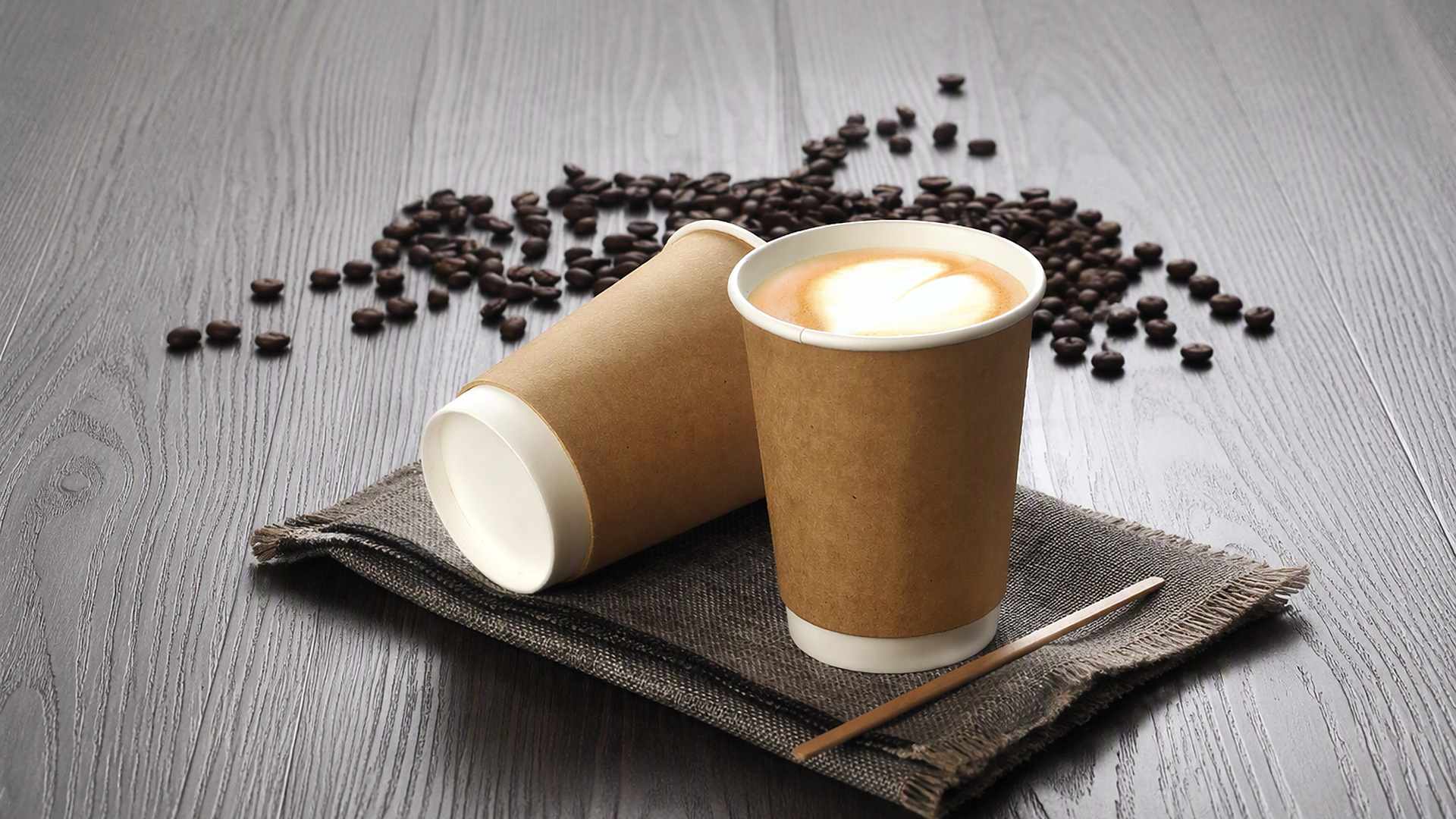 Printed double wall paper cups 8oz to 24oz custom colour logo