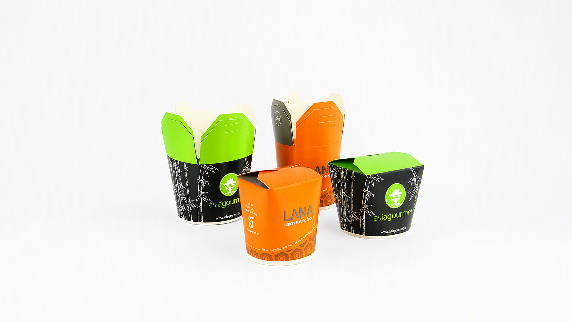  Fiambrera de papel kraft con tapa de cierre de pestaña de KaiLai Packaging