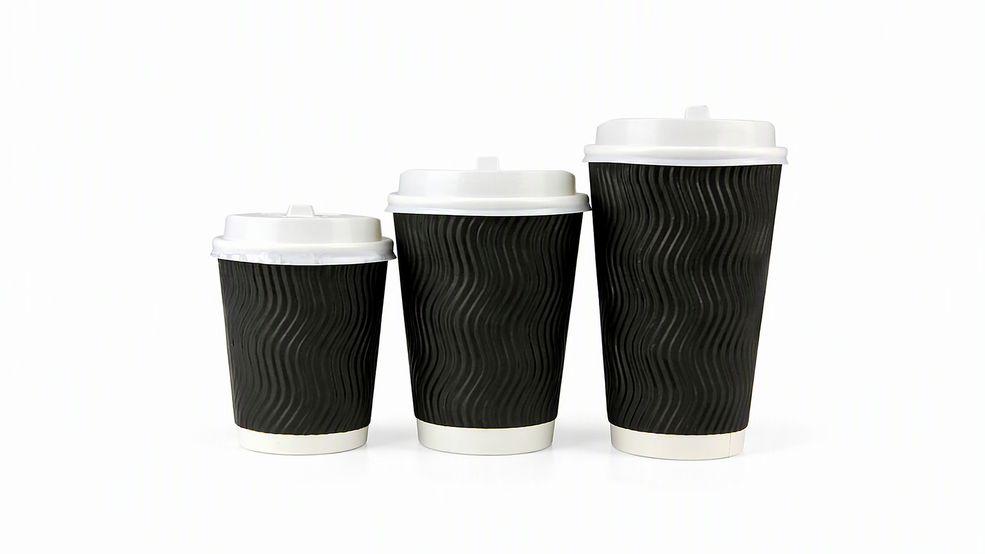 Vaso de papel desechable KaiLai de 355 ml con paredes onduladas para café caliente.
