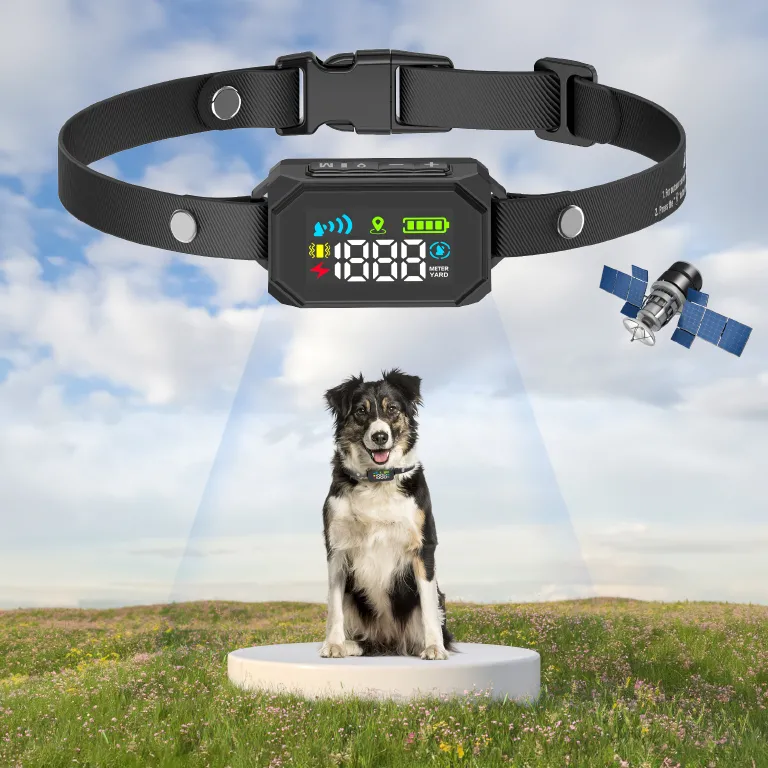 Sistema Di Recinzione Per Cani Wireless GPS, Disposivo Di Arresto Automatico Intelligente Elettrico Per Abbaiare, Collare Antiurto Per Addestramento Di Cani Da Compagnia Con Schermo OLED - Foto 6