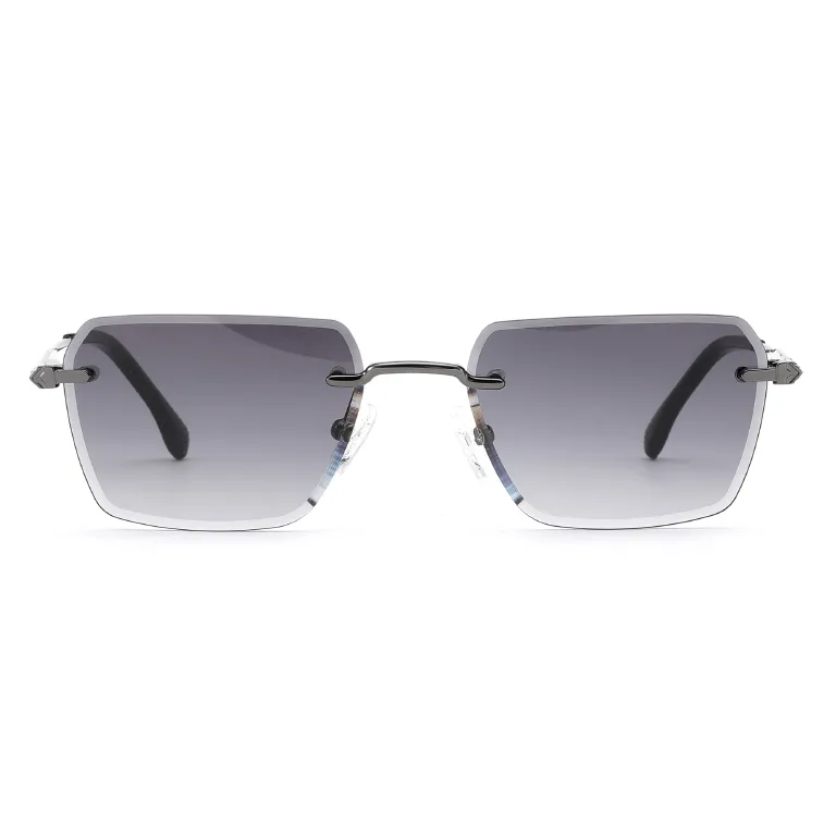 Luxury Rimless Square Sunglasses – Stylish UV400 Protection  display picture 1
