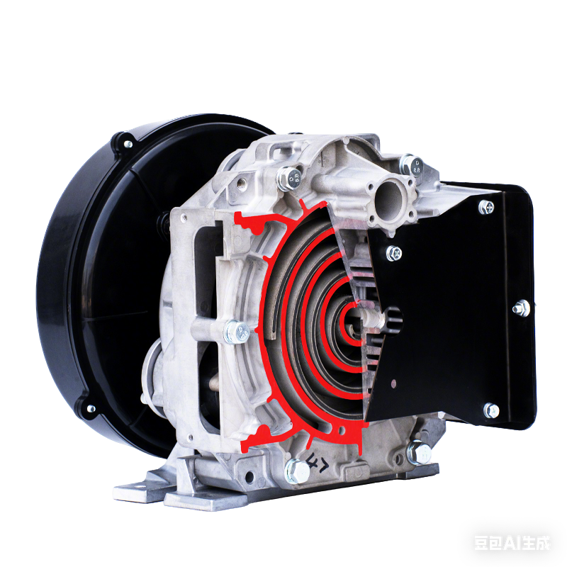 ZIQI OF Series Oil-Free Scroll Air End — two interlocking spiral elements for 100% oil-free compression