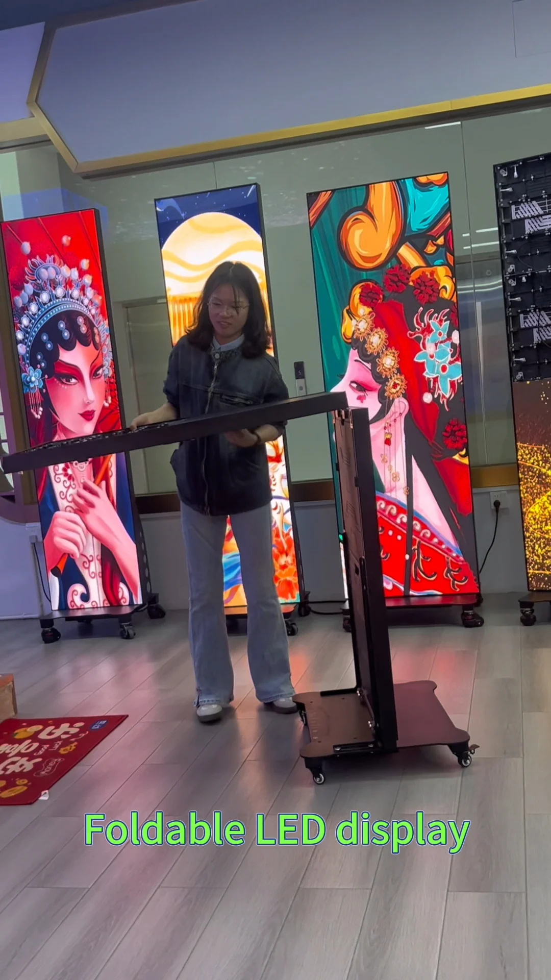 Soláthraí \u0026 monaróirí Scáileán Póstaer Foldable LED | Taispeáint MDS  Shenzhen TEORANTA, image size:1080x1920