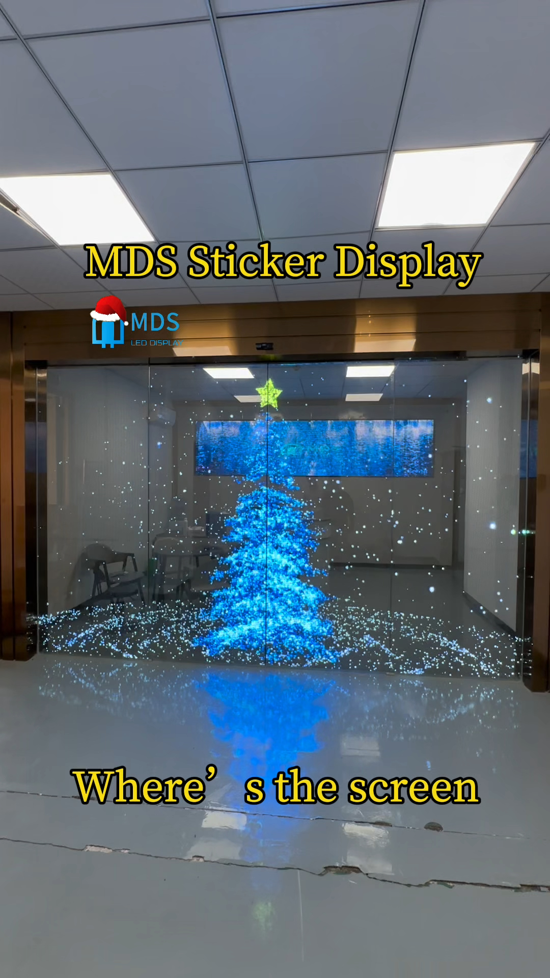 Window Led Display Screen MDS Shop 3d Advertising Digital Pantalla Flexible Transparent LED Film ...