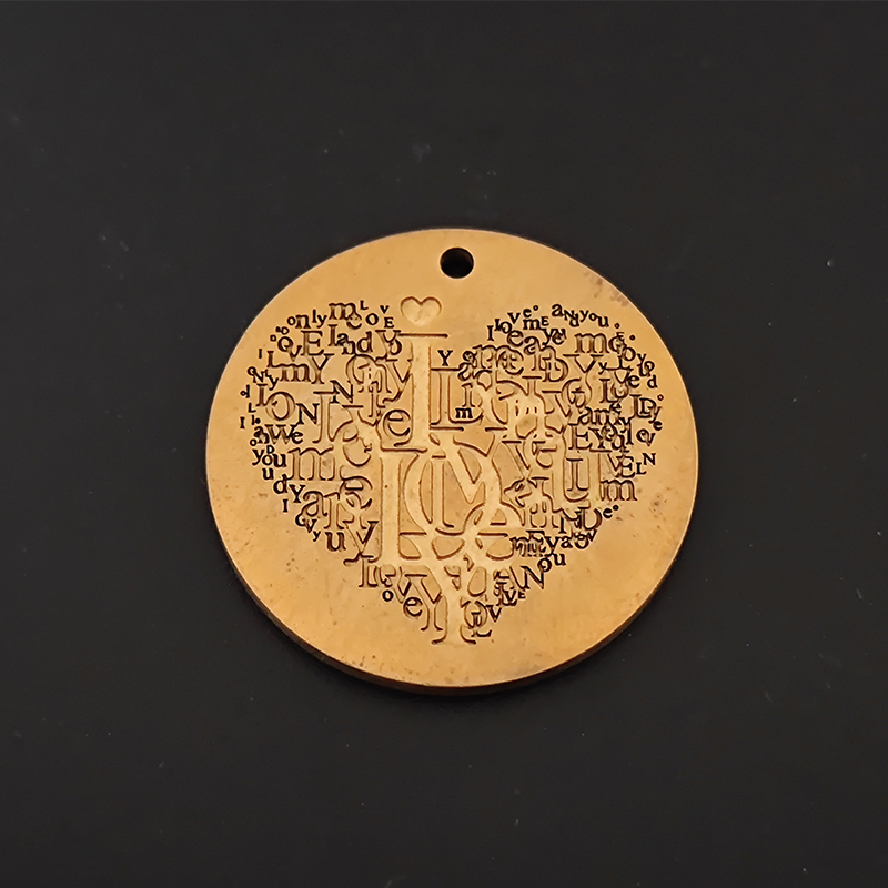 laser engraving coin
